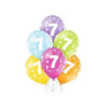 Balony 12" 7th  Birthday  6 szt.