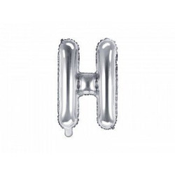 Balon foliowy Litera "H", 35cm, srebrny