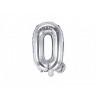 Balon foliowy Litera "Q", 35cm, srebrny