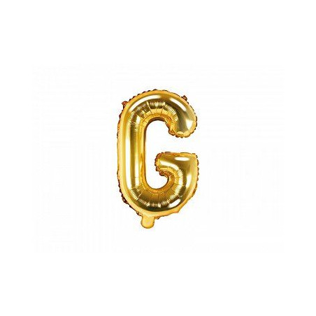 Balon foliowy Litera "G", 35cm, złoty