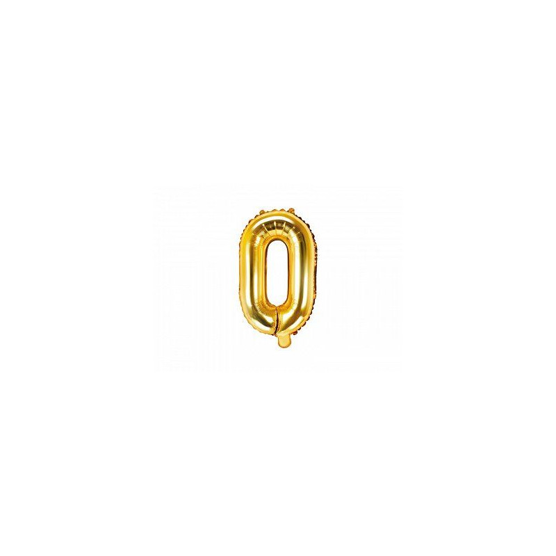 Balon foliowy Litera "O", 35cm, złoty
