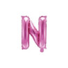 Balon foliowy Litera "N", 35cm, ciemny różowy