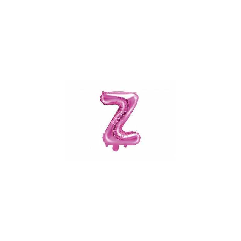 Balon foliowy Litera "Z", 35cm, ciemny różowy