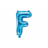 Balon foliowy Litera "F", 35cm, niebieski