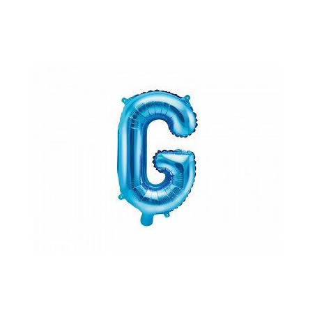 Balon foliowy Litera "G", 35cm, niebieski