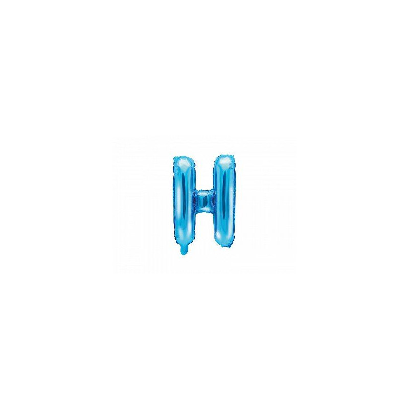 Balon foliowy Litera "H", 35cm, niebieski