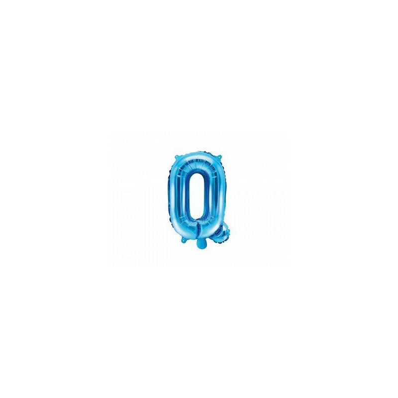 Balon foliowy Litera "Q", 35cm, niebieski