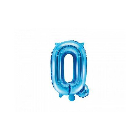 Balon foliowy Litera "Q", 35cm, niebieski