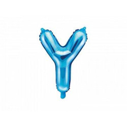 Balon foliowy Litera "Y", 35cm, niebieski