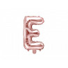 Balon foliowy Litera "E", 35cm, różowe złoto
