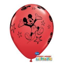Balon QL 11" z nadr."Mickey" pastel czerwony