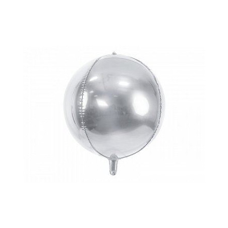 Balon foliowy Kula, 40cm, srebrny