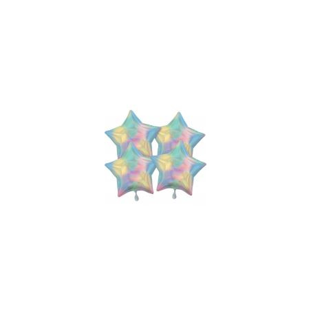 Multi-Pack Iridescent 4 sztuki Star Pastel Rainbow