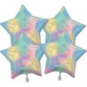 Multi-Pack Iridescent 4 sztuki Star Pastel Rainbow