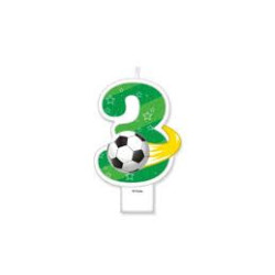 Świeczka urodzinowa z piłką cyfra "3"
