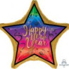 Balon foliowy Jumbo gwiazda "Colorful New Year"
