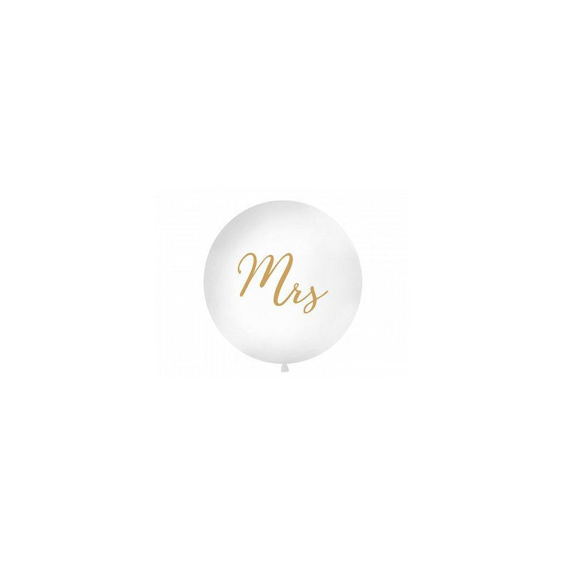 Balon 1 m, Mrs, biały