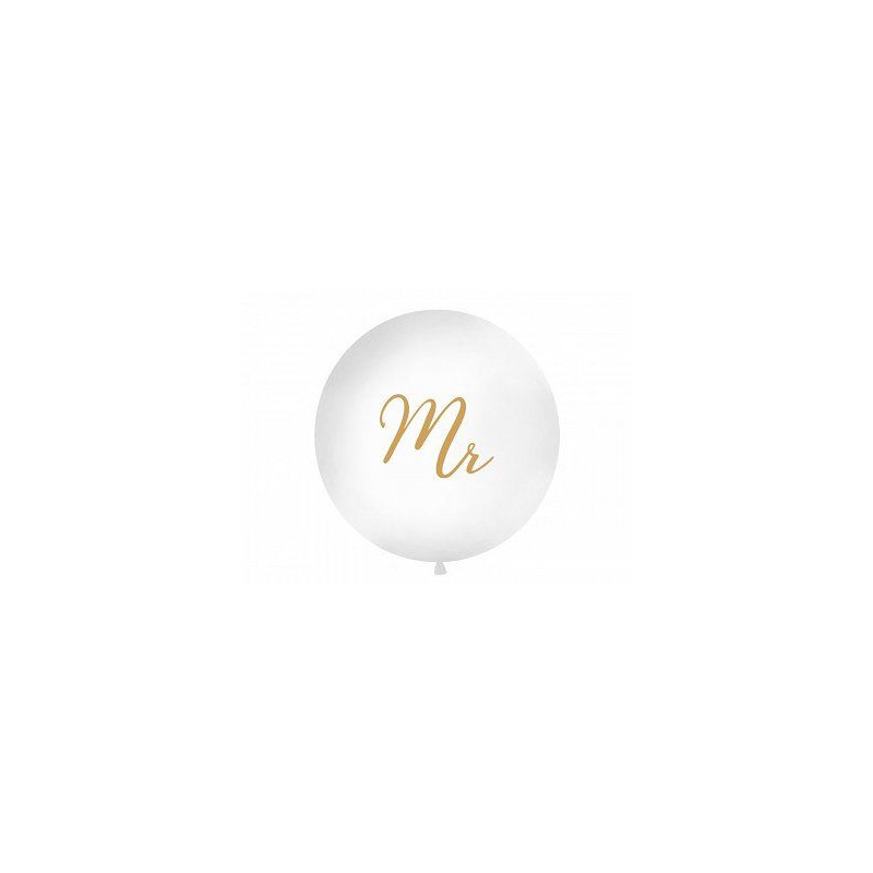 Balon 1 m, Mr, biały