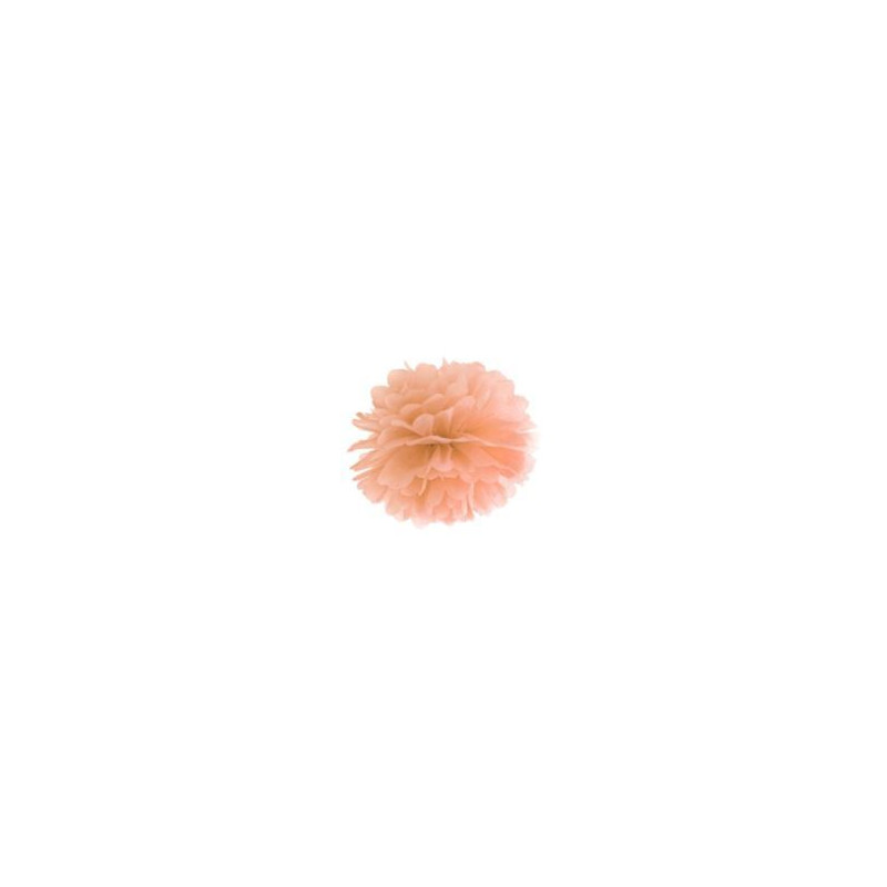 Pompon bibułowy,j. brzoskwinia, 35 cm, 1 szt.