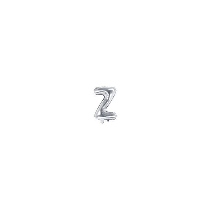 Balon foliowy Litera "Z", 35cm, srebrny