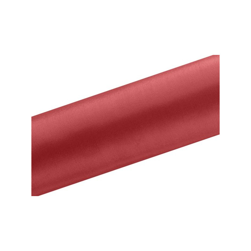 Satyna gładka, czerwony, 0,16 x 9m
