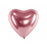 Balony Glossy 30cm, Serca, różowe złoto
