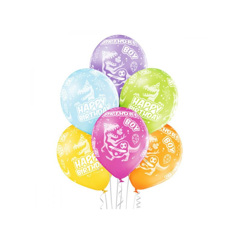 Balony 12" Birthday Boy 6 szt.