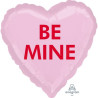 Balon foliowy tekst "Be Mine" serce 43cm