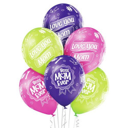 Balony 12" Best Mom Ever 6 szt.