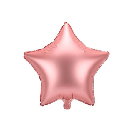 Balon foliowy Gwiazdka, 48cm, różowe złoto 1 szt.