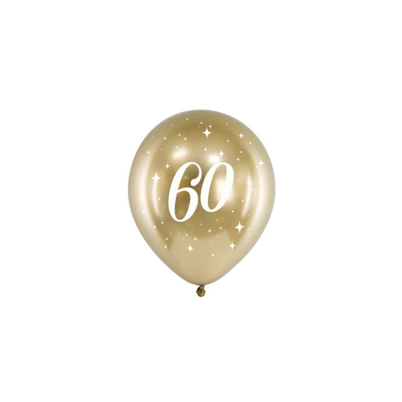 Balony Glossy 30cm, 60, złoty