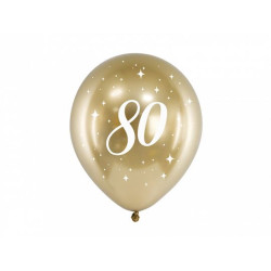 Balony Glossy 30cm, 80, złoty