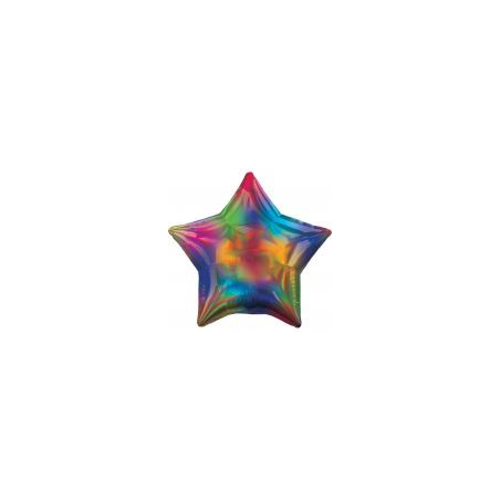 Balon foliowy gwiazda standard hologram 43cm