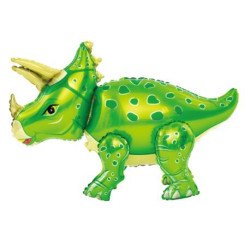 Balon foliowy 3D triceratops zielony 55cm x 91cm