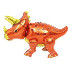 Balon foliowy 3D triceratops czerwony 55cm x 91cm