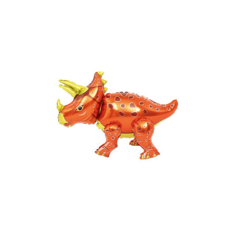 Balon foliowy 3D triceratops czerwony 55cm x 91cm