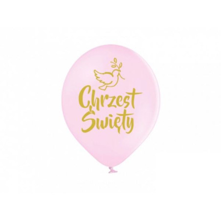 Balony 30cm ADIKBAL Chrzest Św. balon różowy