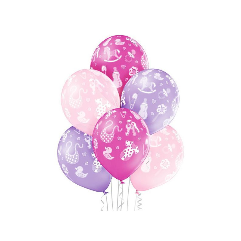 Balony 12" Baby Girl 6szt.