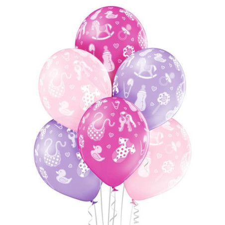 Balony 12" Baby Girl 6szt.