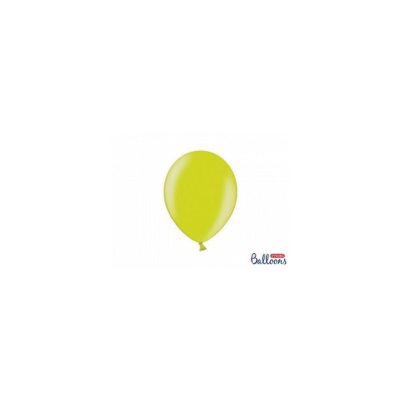 Balony Strong 27cm, Metallic Lime Green