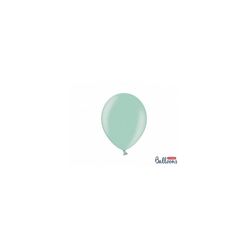 Balony Strong 27cm, Metallic Mint Green