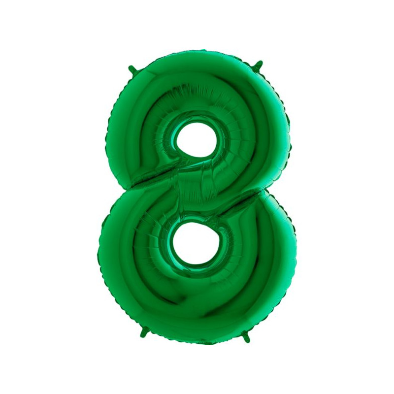 Balon Numer 8 Zielony