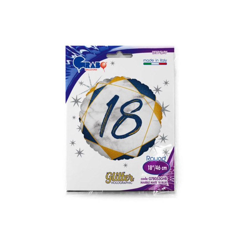 Balon Grabo 18" Marble Mate 18 Blue