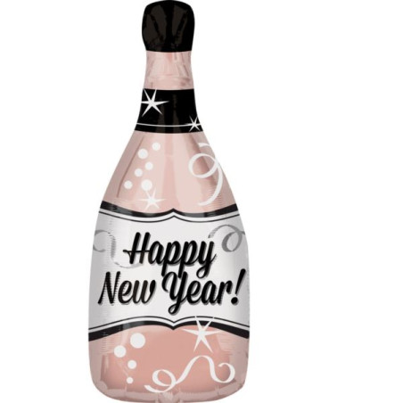 Standard Shape HNY Rose Gold Bubbly Bottle balon f