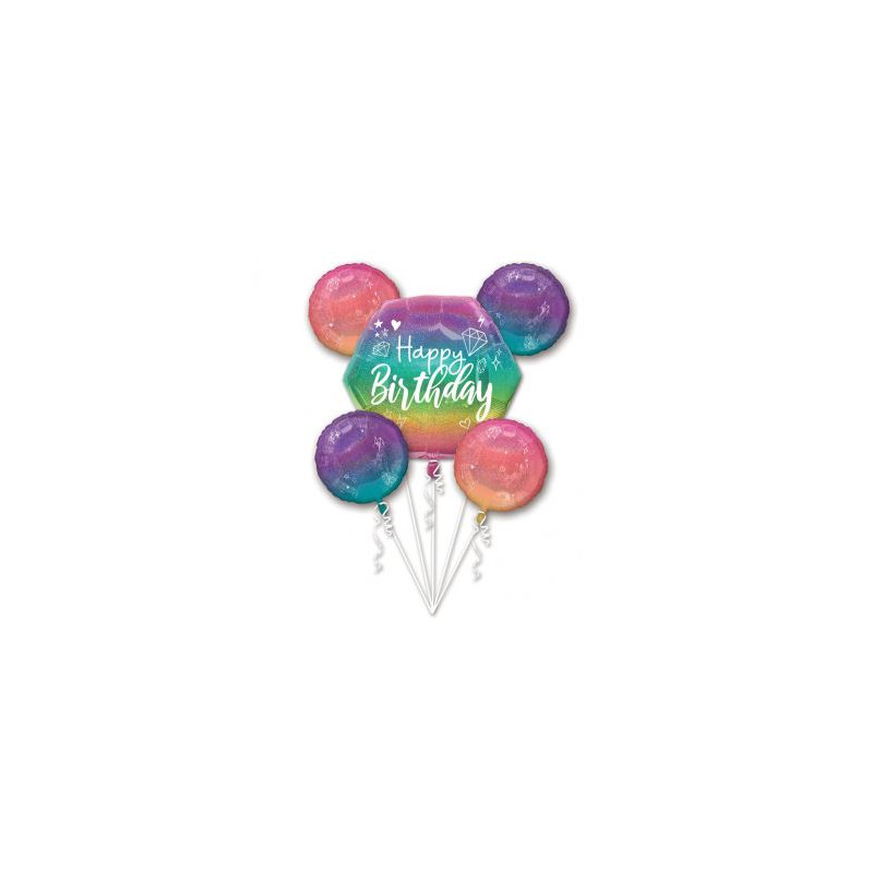 Bukiet balonow Sparkle balon foliowy P75 zapakowan