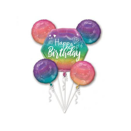 Bukiet balonow Sparkle balon foliowy P75 zapakowan