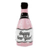 Balon foliowy Szampan Happy New Year Różowy 100cm