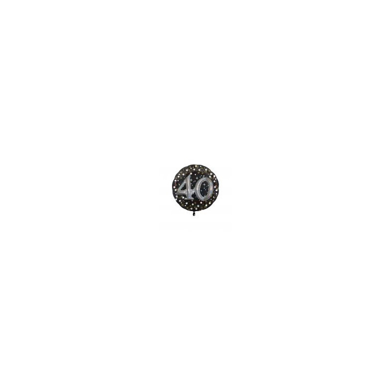 Balon, foliowy "Uroczysto 40" - efekt 3D, 81 cm