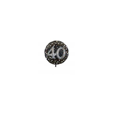 Balon, foliowy "Uroczysto 40" - efekt 3D, 81 cm