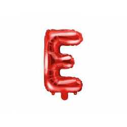 Balon foliowy Litera 'E'', 35cm, czerwony